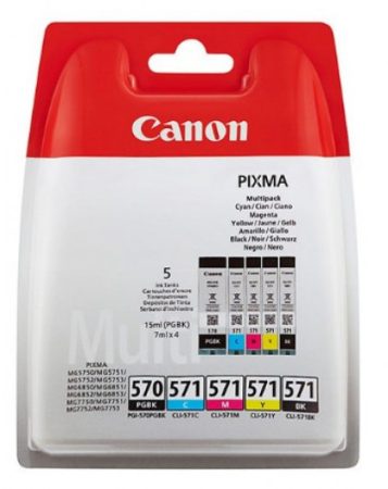 Canon PGI-570 / CLI-571 tintapatron multipack PG BK/C/M/Y/Bk (eredeti)