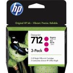 HP 3ED78A / 712 magenta tintapatron 3 db-os csomag (eredeti)