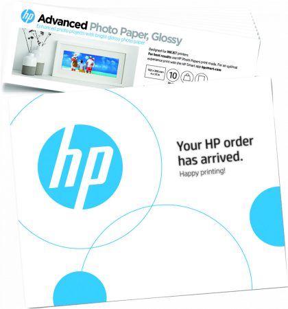 HP Advanced fényes fotópapír - 10 lap/10,2 x 30,5 cm 49V51A