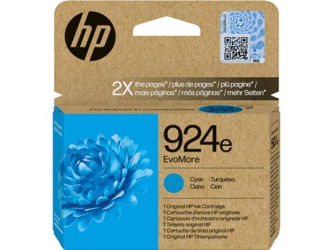 HP 4K0U7NE Tintapatron Cyan 800 oldal kapacitás No.924e EvoMore