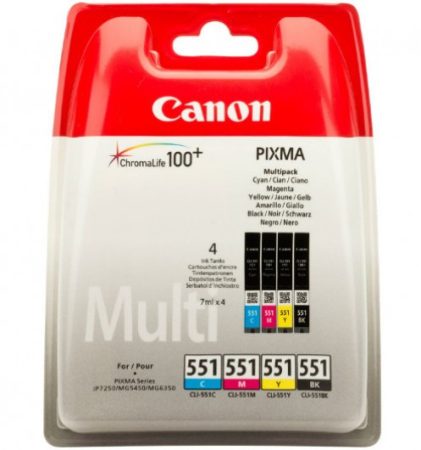 Canon CLI-551 tintapatron Multipack BK/C/M/Y (eredeti)