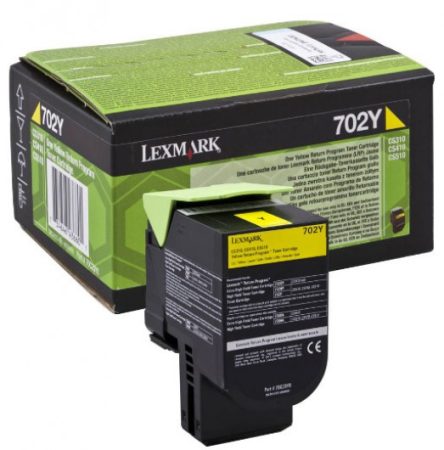 Lexmark 702Y sárga toner (eredeti)  70C20Y0
