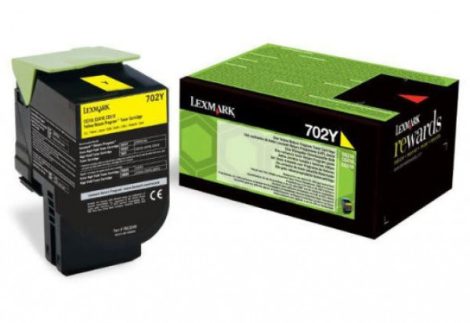Lexmark 70C2XY0 (702XY) sárga toneright  4K(eredeti) CS510