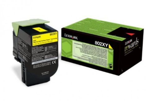 Lexmark 802XY sárga toner; 4K (eredeti) 80C2XY0