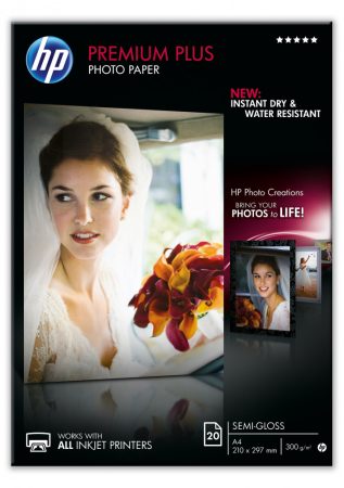 HP A/4 Prémium Plus Félfényes Fotópapír 20lap 300g (eredeti)