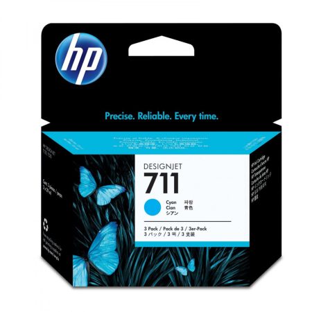 HP CZ134A tintapatronpack 3 kék No.711 (eredeti)